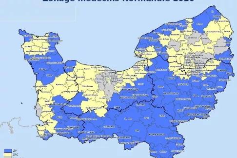  Cartographie du zonage médecin 2026 Légende