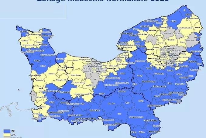  Cartographie du zonage médecin 2026 Légende